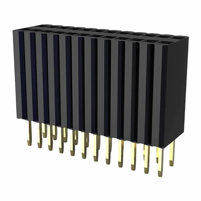 1.27x2.54 मिमी महिला हेडर सिंगल रो स्ट्रेट