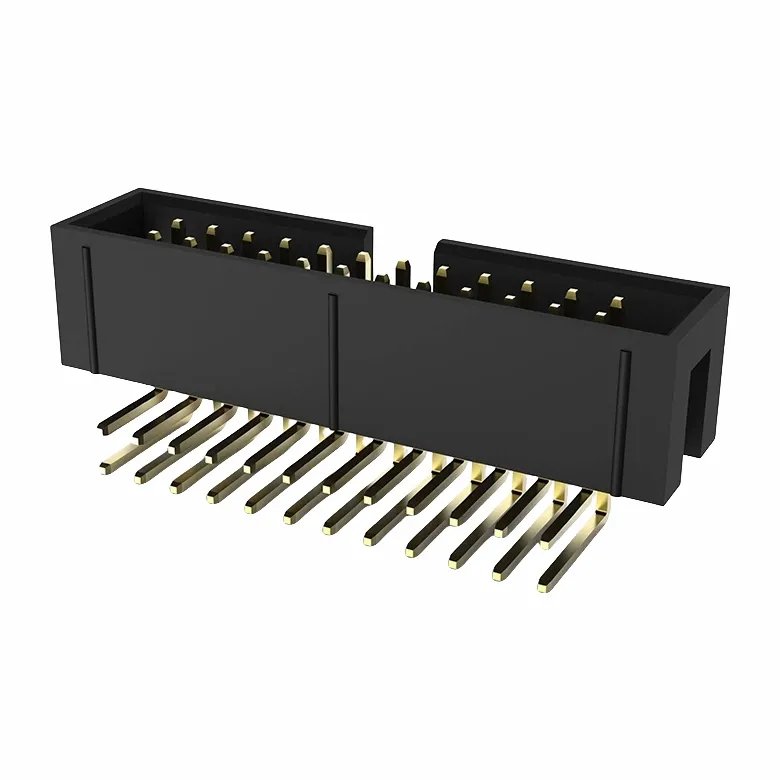 2.54 मिमी बॉक्स हेडर डबल रो राइट एंगल डिप