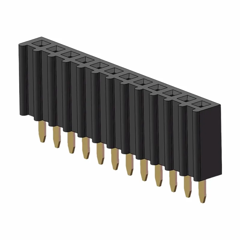 2.54 मिमी महिला हेडर सिंगल रो स्ट्रेट ओ टाइप -1